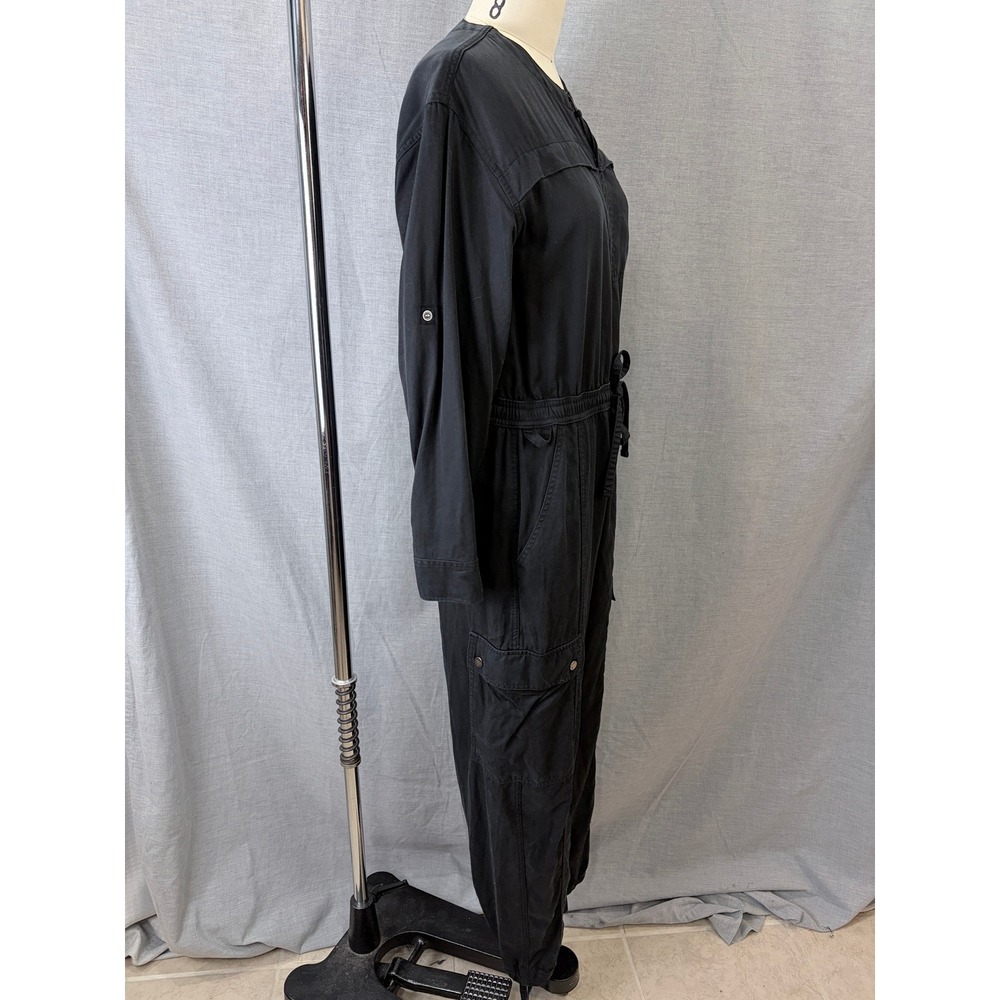 Athleta Summit Cargo Jumpsuit Black Long Sleeve Utility Women's Small - Picture 8 of 13